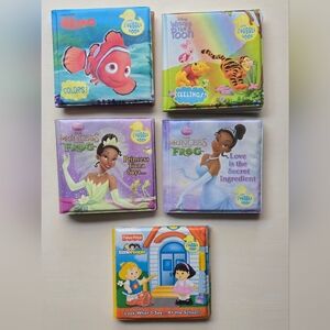 Disney BATH TIME BUBBLE SMALL BOOKS LOT OF 5